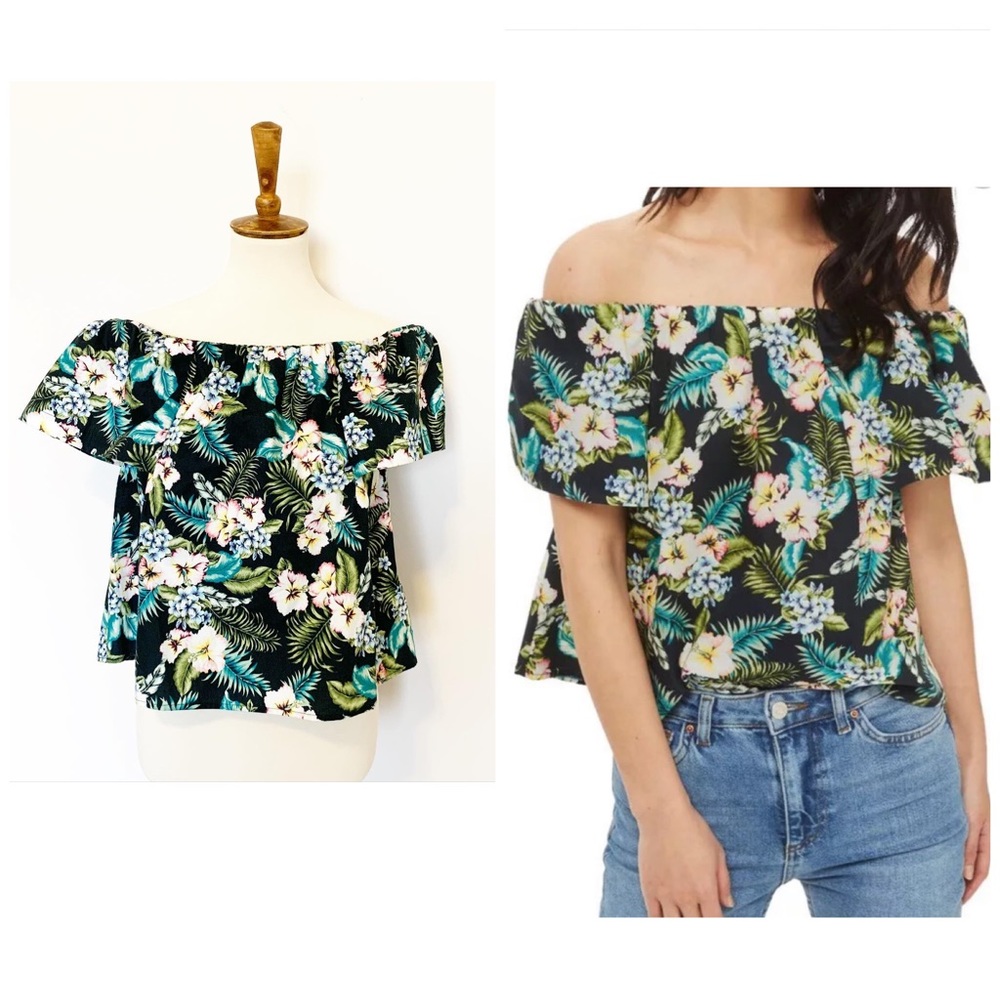 NWT!  TOPSHOP “Maggie” Hawaiian print shirt SZ 6P